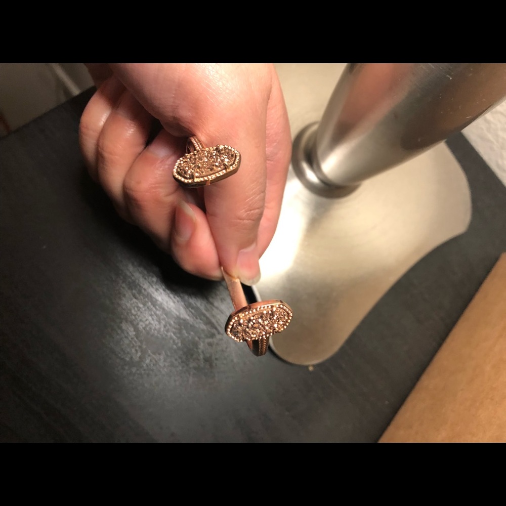 Rose gold drusy cuff